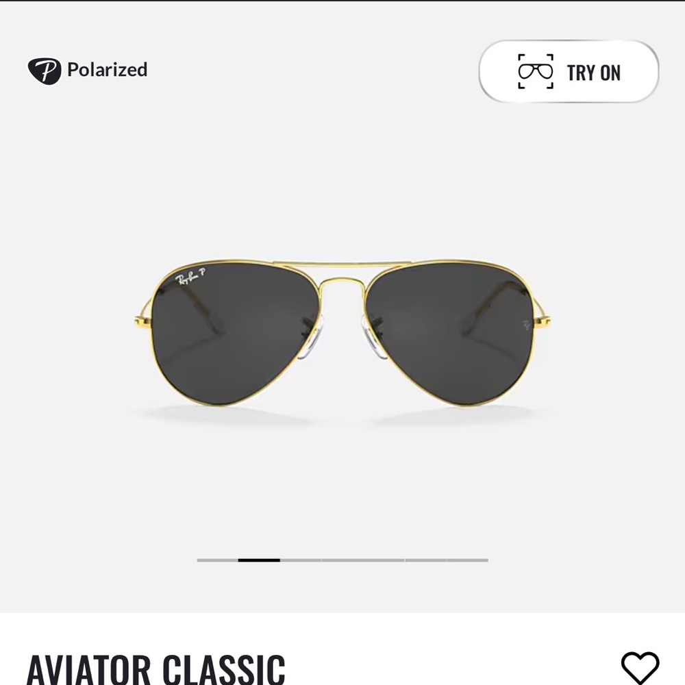 Ray-Ban Aviator Classic Sunglasses - Gold Frame with Black Lenses